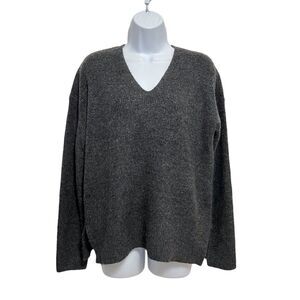 SALE!! LOFT Gray V-Neck Boxy Fit Sweater Size XS